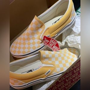 Vans checkered slip on shoes